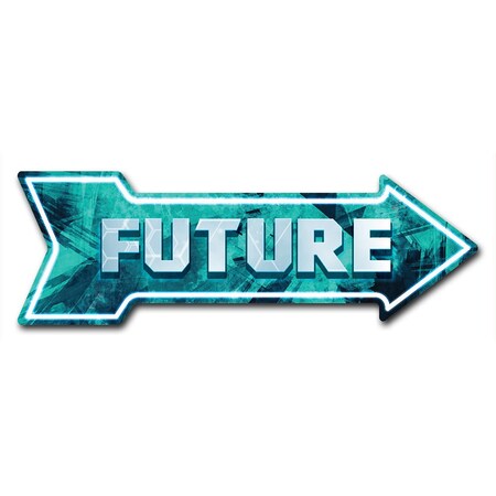 Future Arrow Decal Funny Home Decor 30in Wide